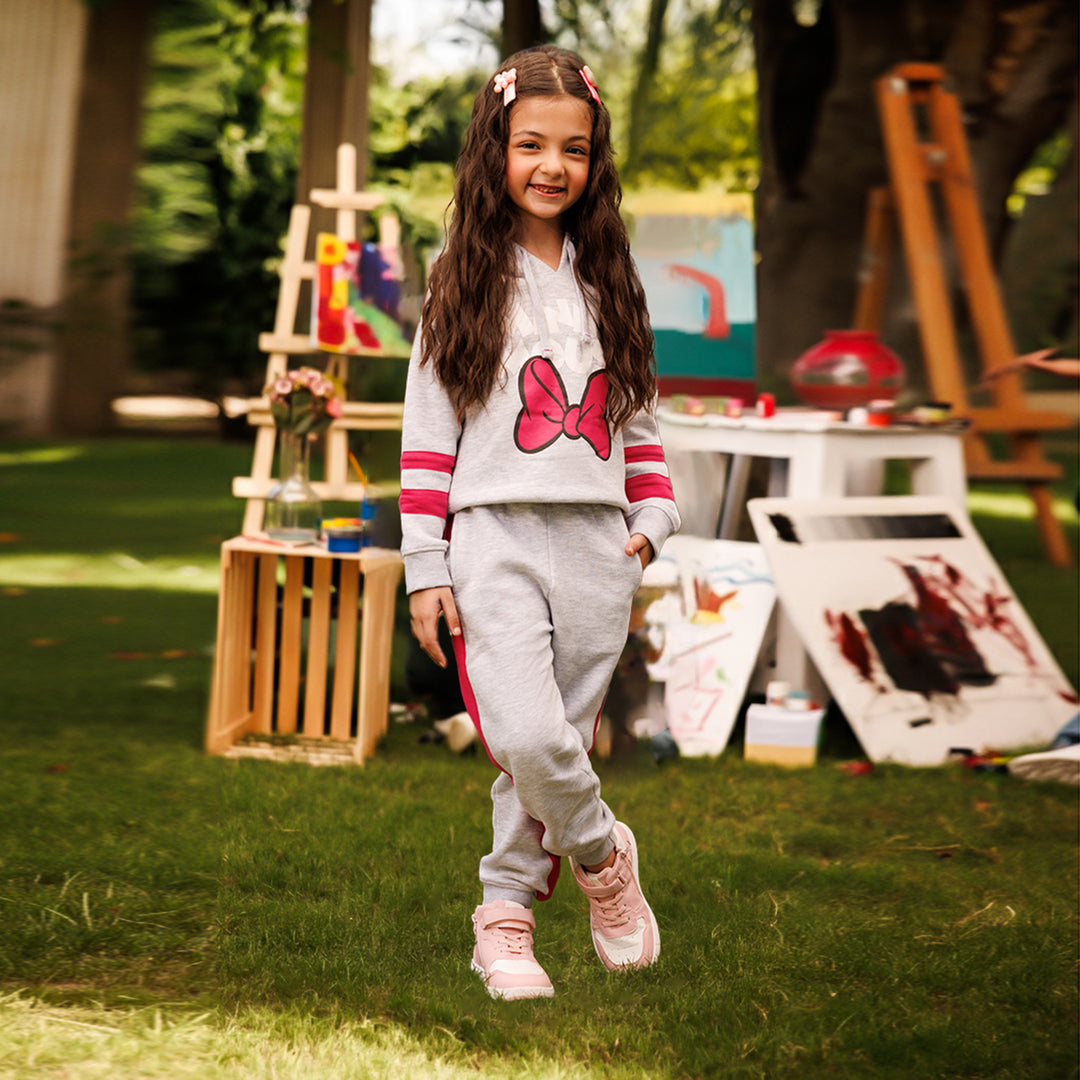 Girls Fleece 2 Piece Suit - Grey