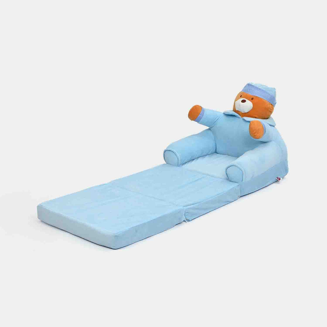 Adorable Kids Foldable Sofa Seat - 18M+ | 547-Blue/Brown