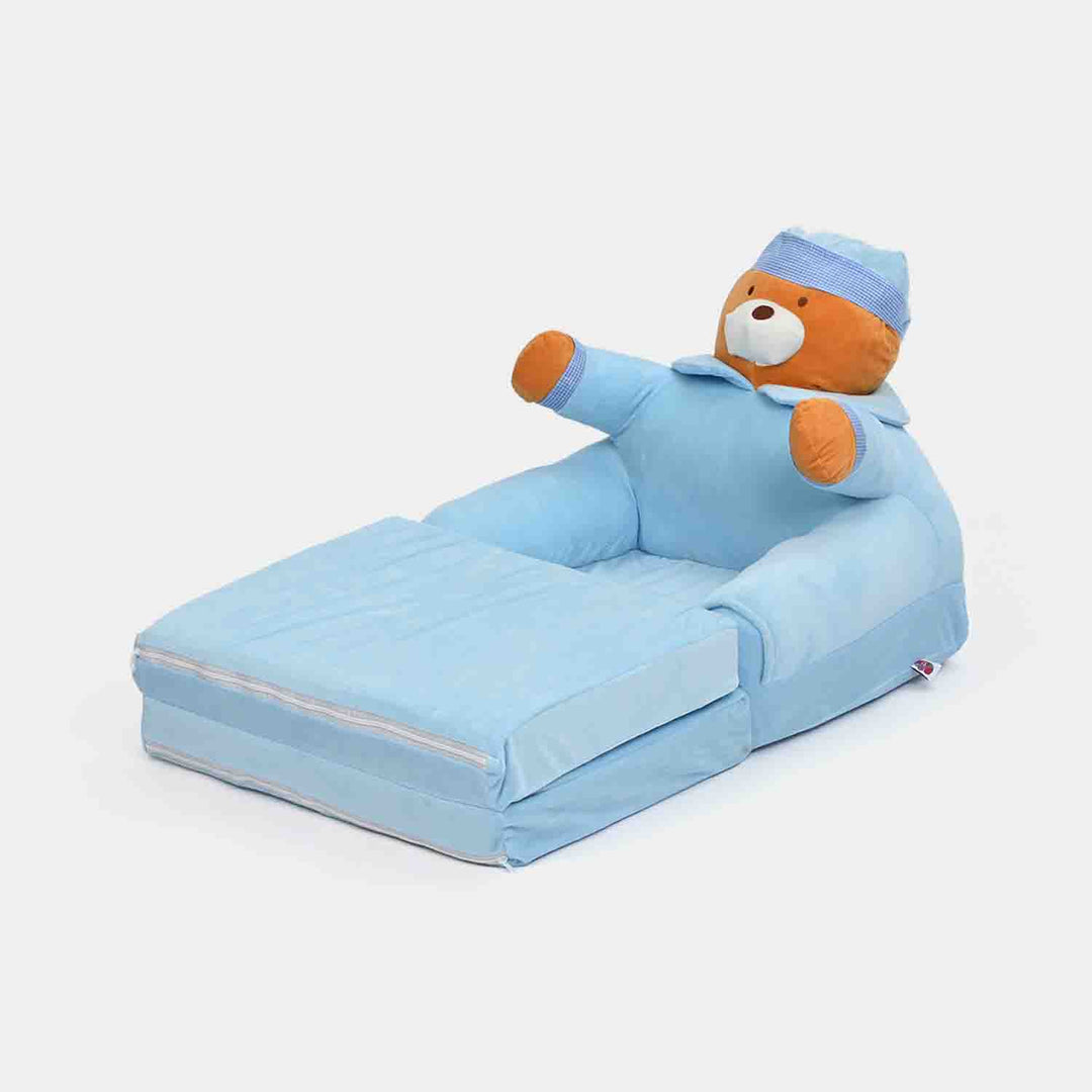 Adorable Kids Foldable Sofa Seat - 18M+ | 547-Blue/Brown