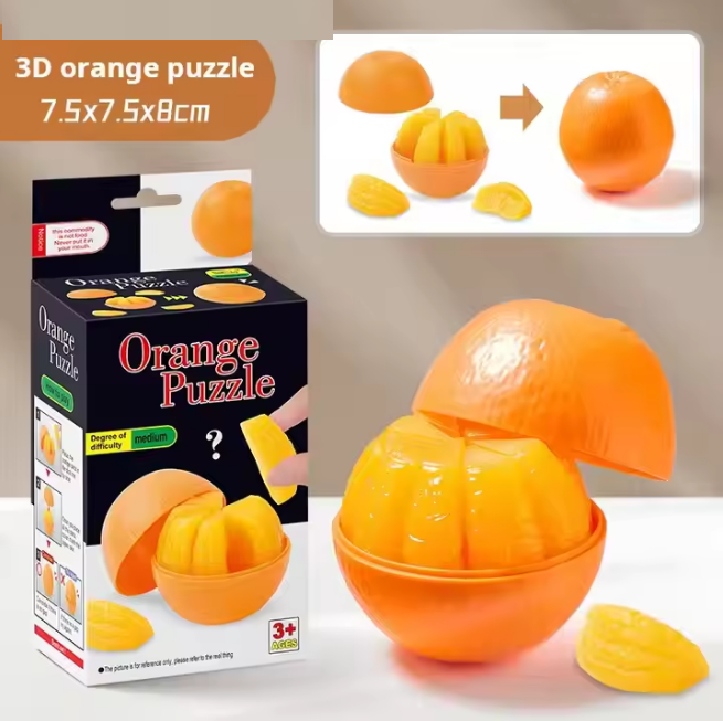 3D Orange Shape Funny Puzzle Toy