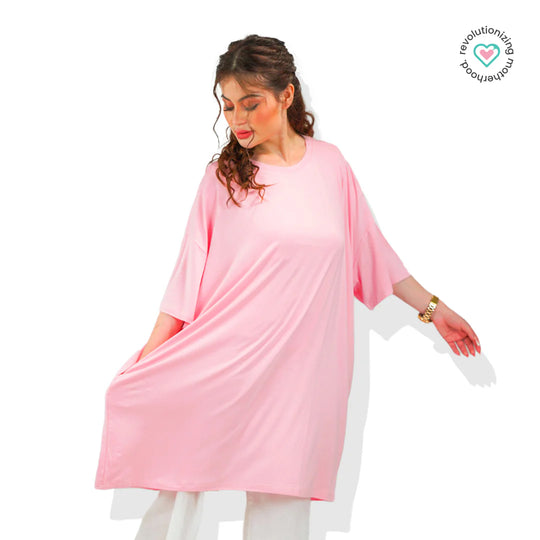 Ornavo Plain Pink Comfy Tee