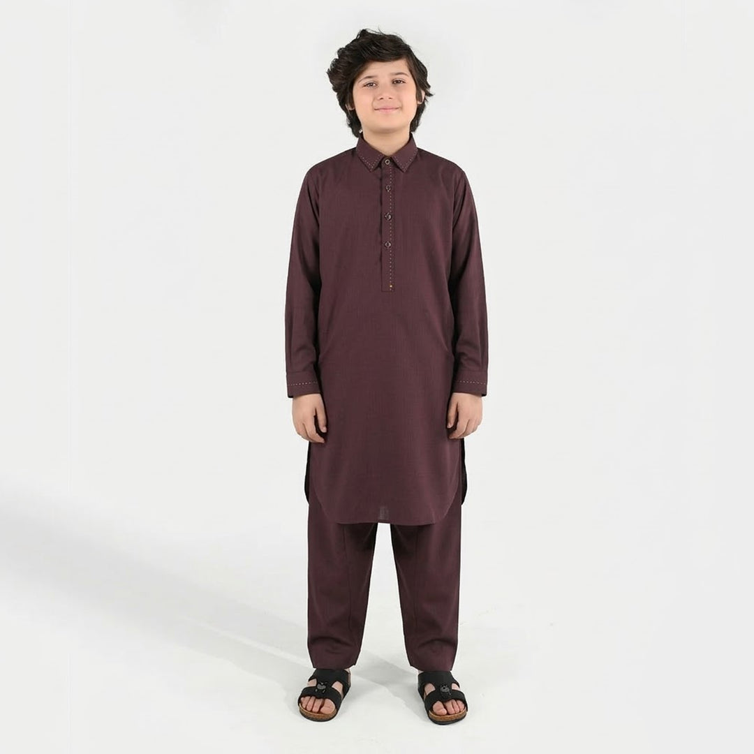 Boys Poly Viscose 2 Piece Suit - Magenta