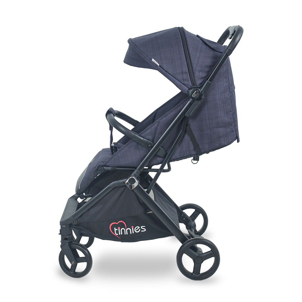 TINNIES STROLLER AUTO FOLDING-NAVY BLUE T105-044