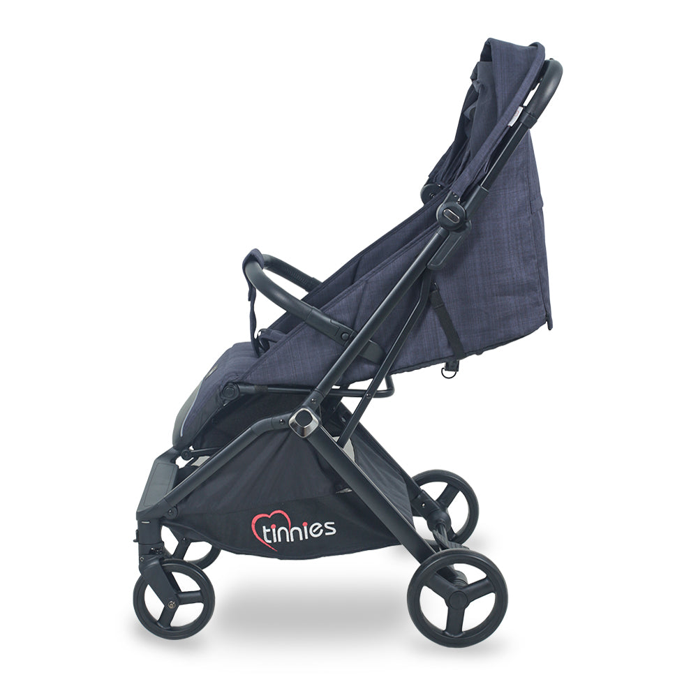 TINNIES STROLLER AUTO FOLDING-NAVY BLUE T105-044
