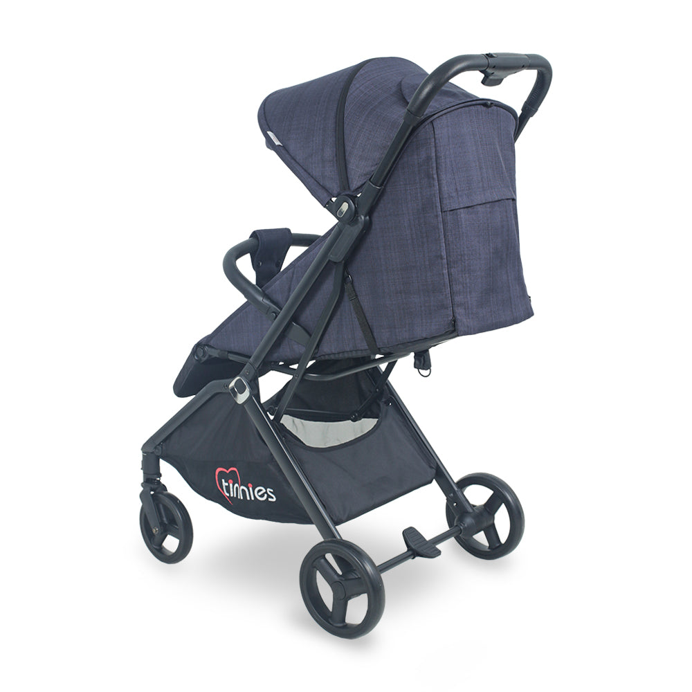 TINNIES STROLLER AUTO FOLDING-NAVY BLUE T105-044