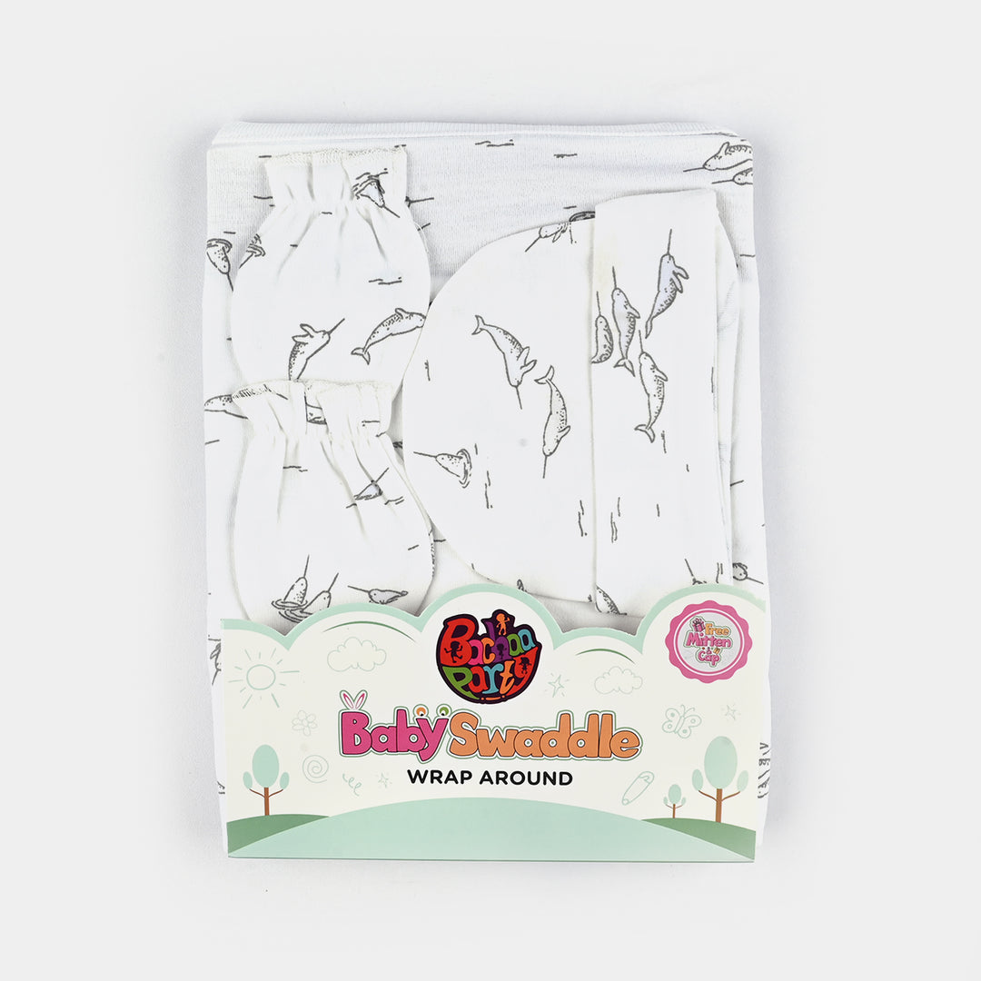 Infant Big Swaddle with Cap & Mittens