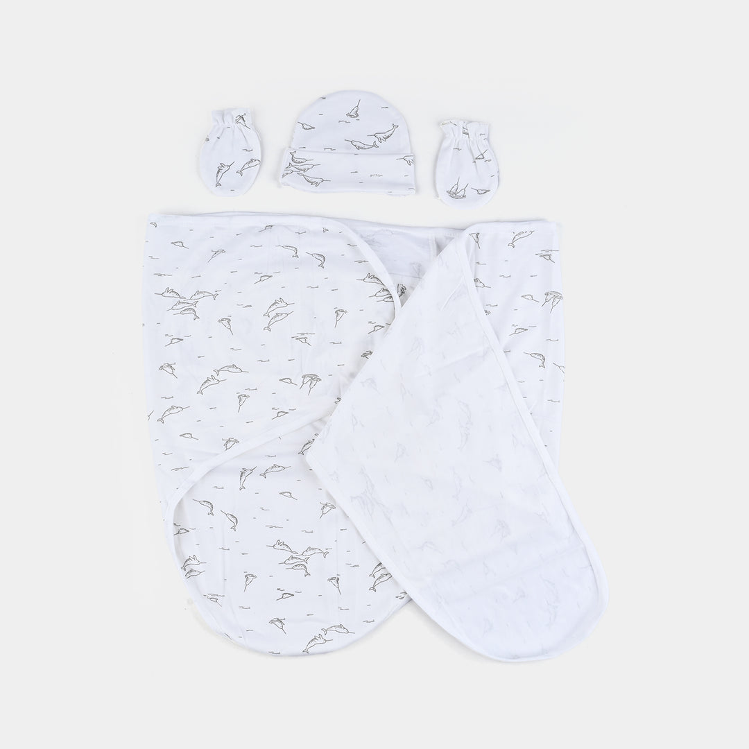 Infant Big Swaddle with Cap & Mittens