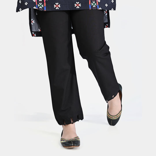 Girls Cotton Pants - Black