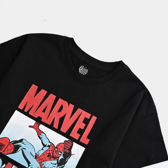 Boys Cotton Jersey T-Shirt H/S-Jet Black