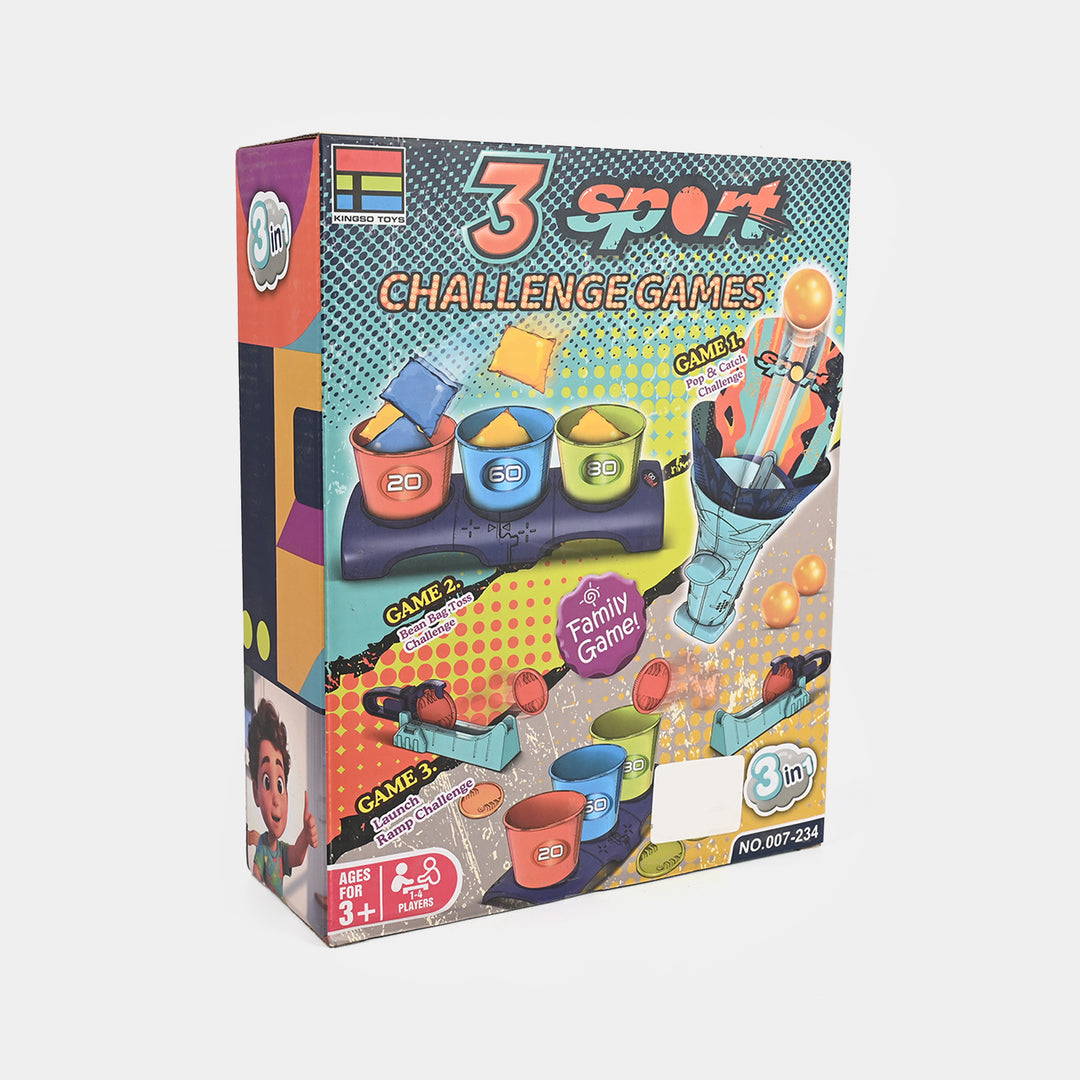 3 Sport Challenge Games – Action-Packed Outdoor & Indoor Activity Set