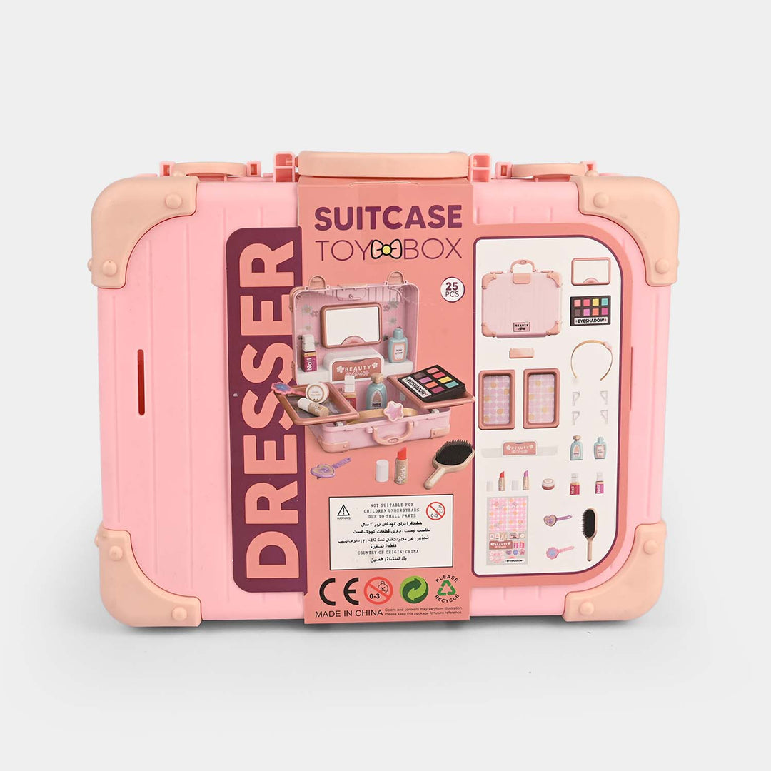 Suitcase Toy Box Make-Up Dresser Playset