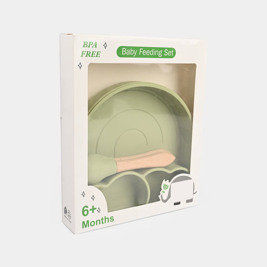 Baby Silicone Plate with Spoon & Fork
