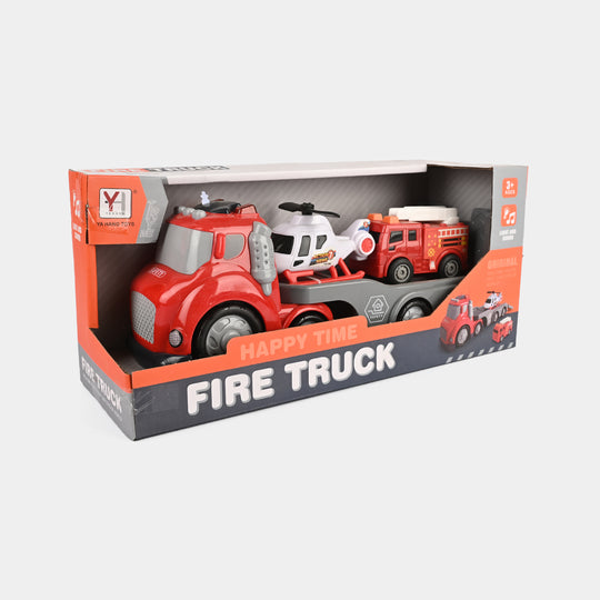 Kids' Interactive Police Rescue Truck – Friction Powered with Realistic Lights & Sound