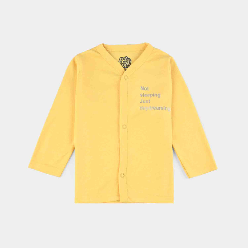 Infant Baby Poly Cotton Night Suit - Yellow
