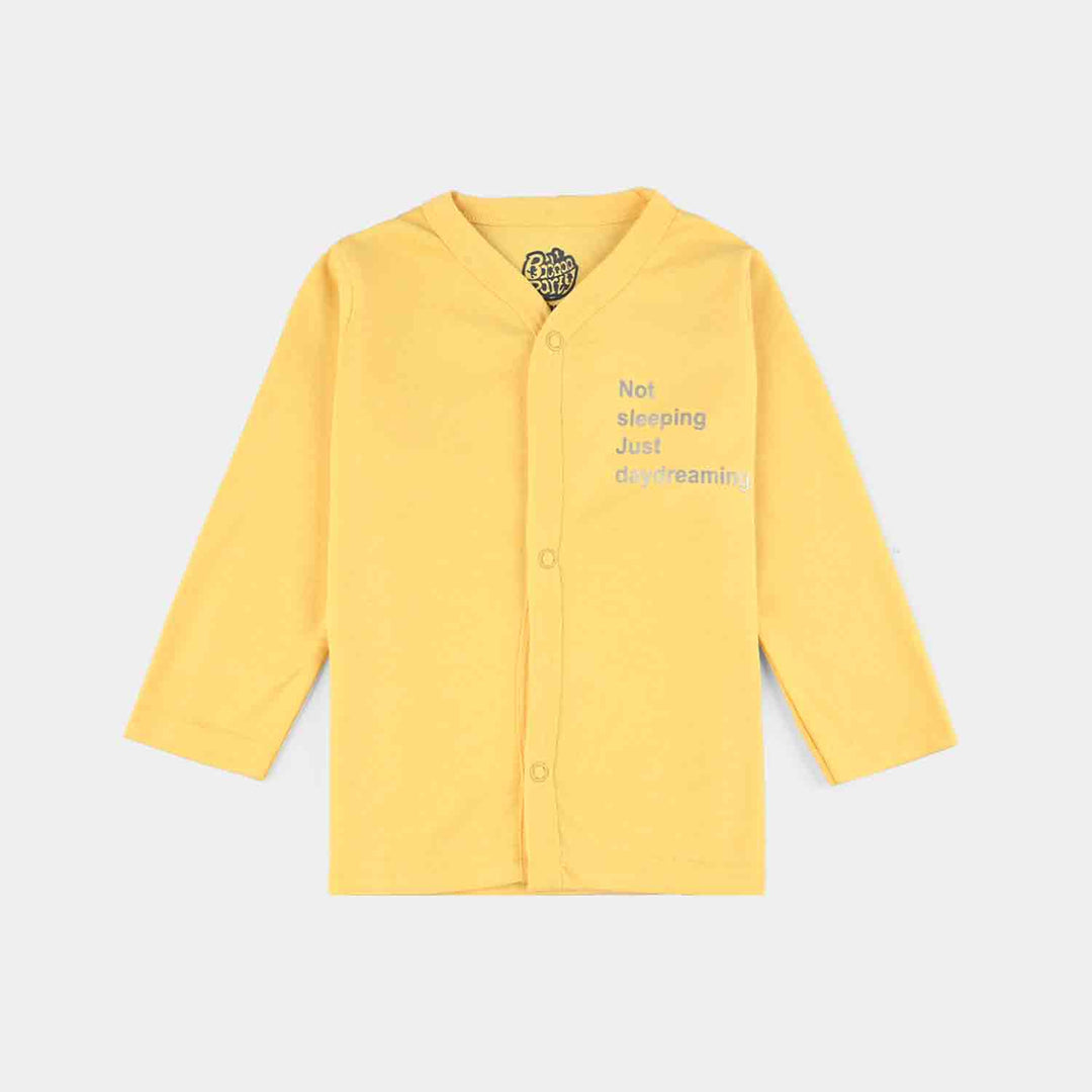 Infant Baby Poly Cotton Night Suit - Yellow