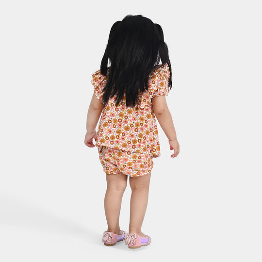 Infant Girls Cotton Poplin 2 PC Garden Oasis-Multi