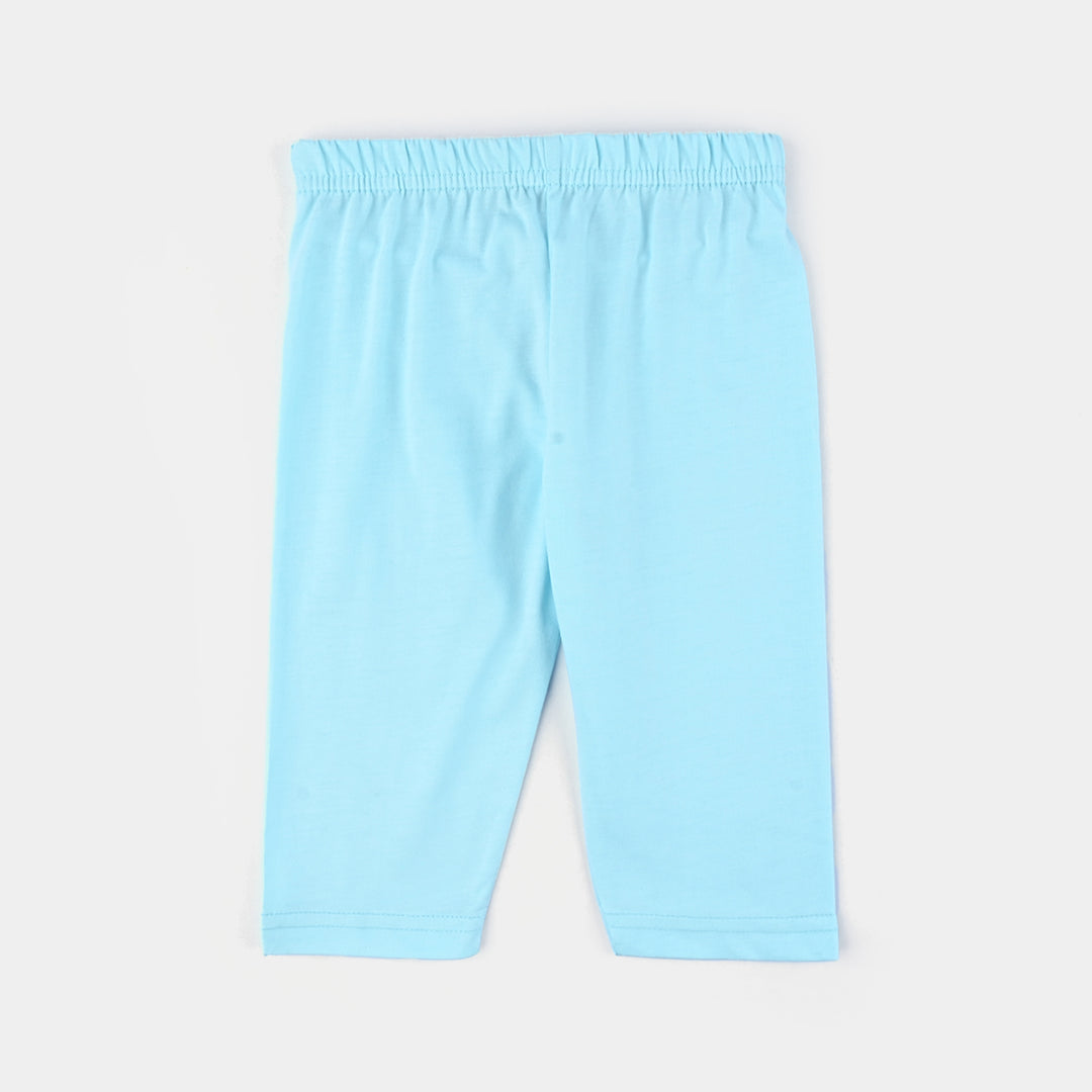 Infant Baby Poly Cotton Night Suit-Light Blue