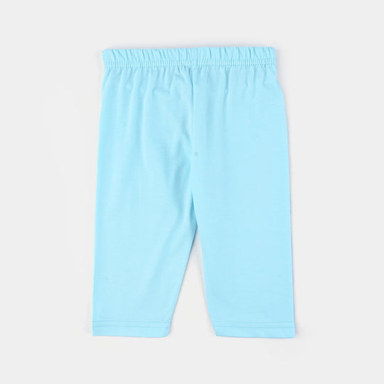 Infant Baby Poly Cotton Night Suit-Light Blue