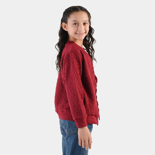 Girls Quilted Jacket Pattern - RED