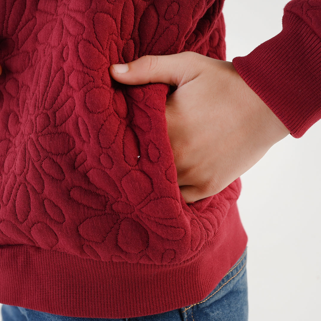 Girls Quilted Jacket Pattern - RED