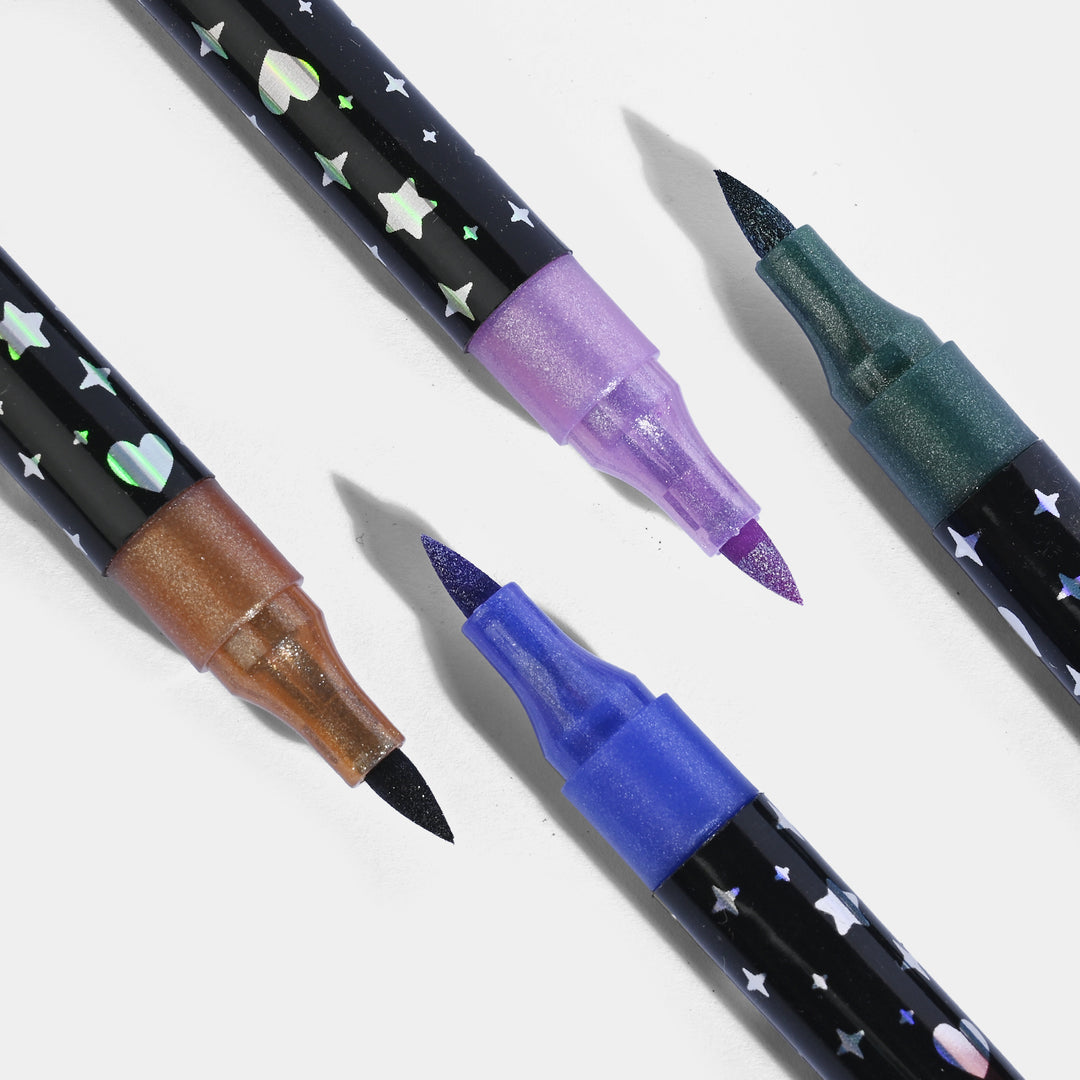 Glitter Dual Tip Marker Set – 72 Colors
