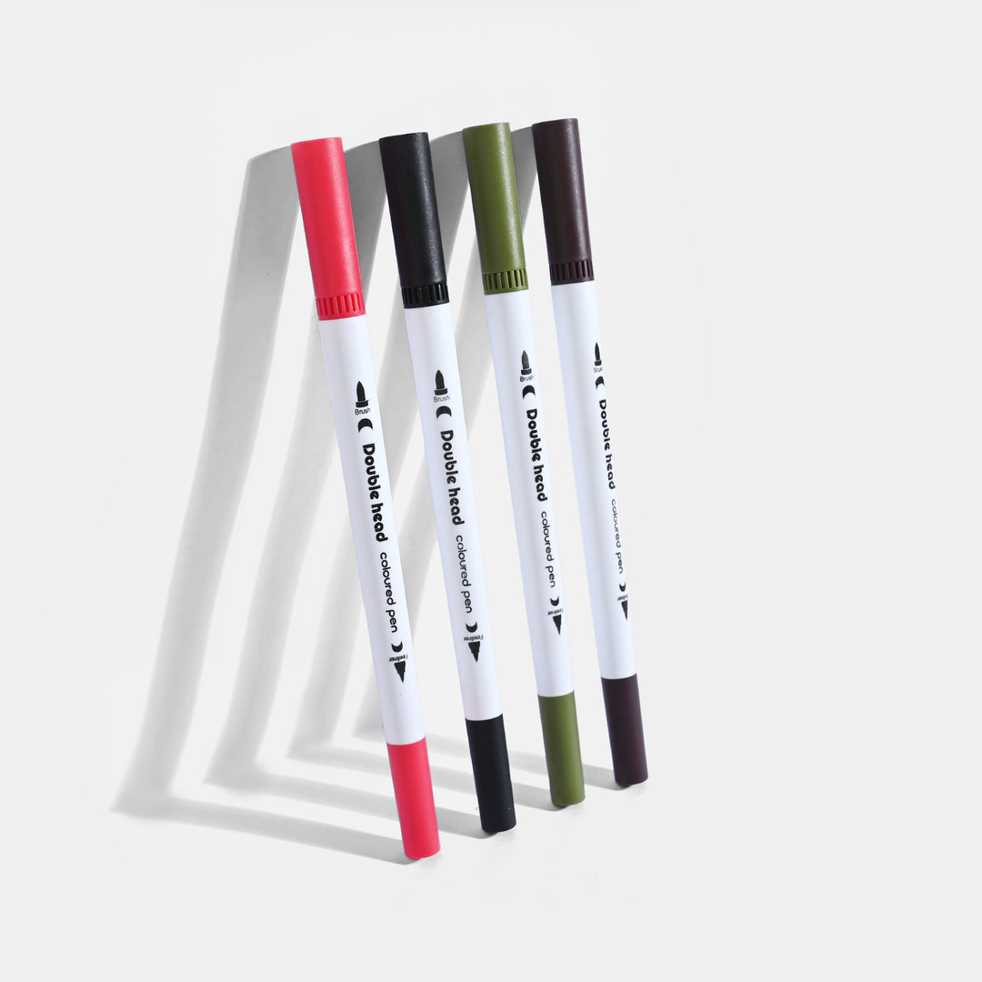 Double-Headed Water-Based Color Marker Pen | 12Pcs