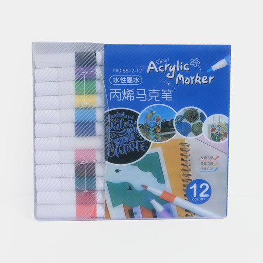Premium Acrylic Marker Pen Set – 12-Pack