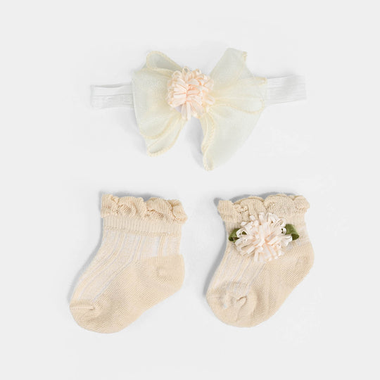 Socks + Headband | Cream