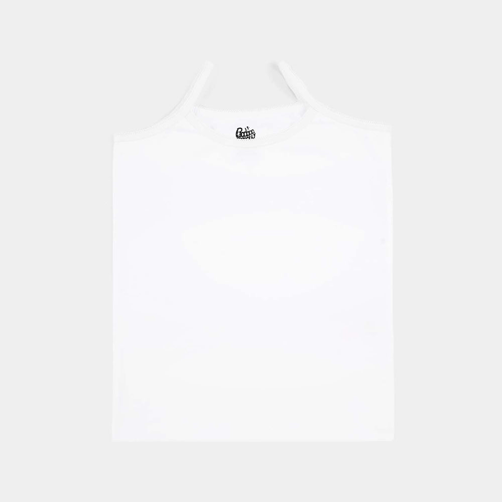 Girls Cotton Jersey Cami Pack of 2 (Basic) - White