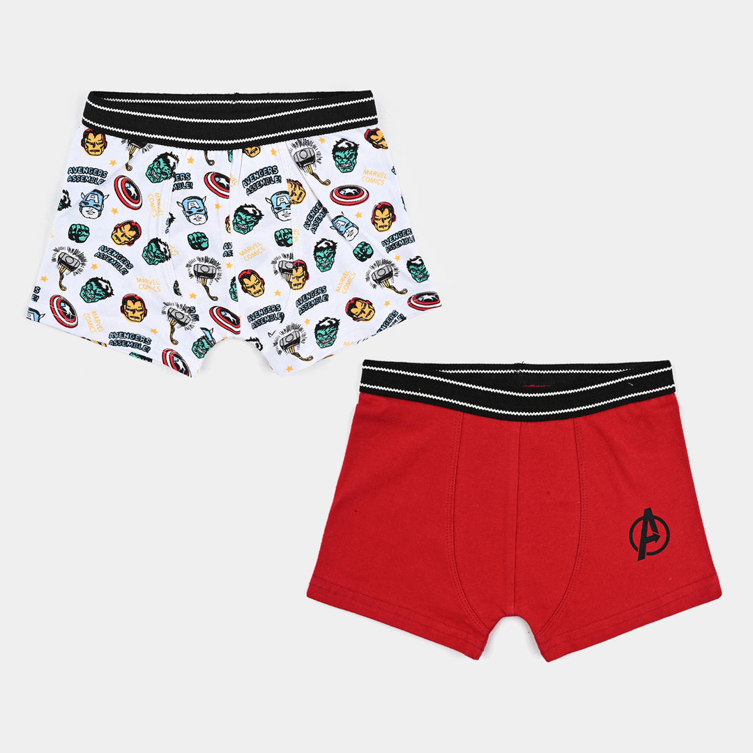 Boys Cotton Jersey Boxer Pack of 2 - Multi/Red