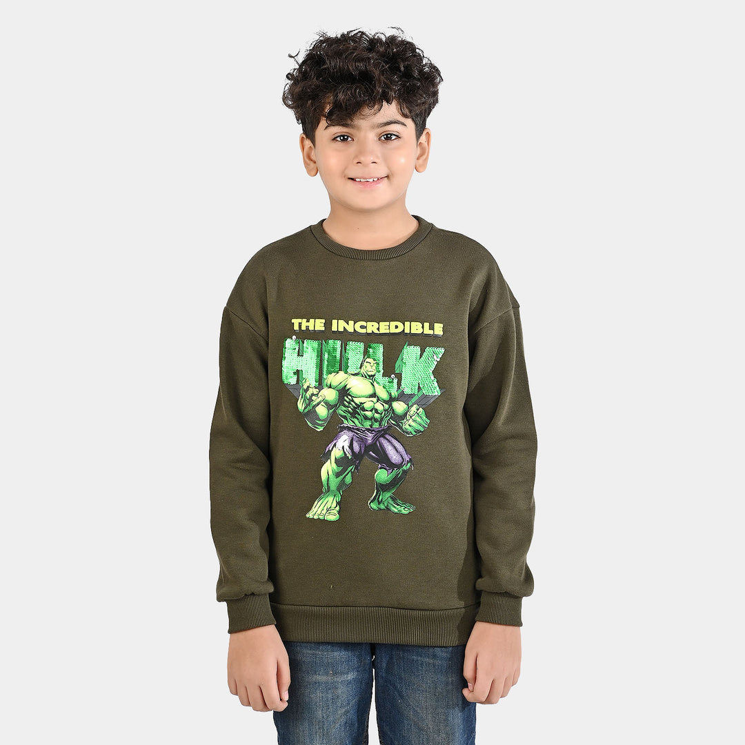 Boys Fleece Sweatshirt (Character) - Olive
