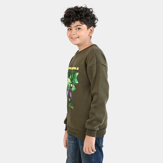 Boys Fleece Sweatshirt (Character) - Olive