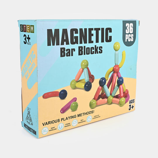 Magnetic Building Stick & Block Toy Set | 36Pcs