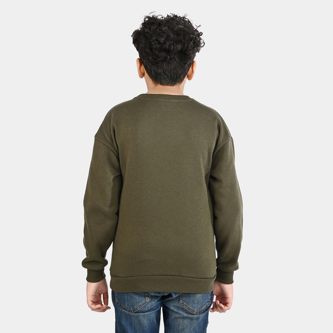 Boys Fleece Sweatshirt (Character) - Olive