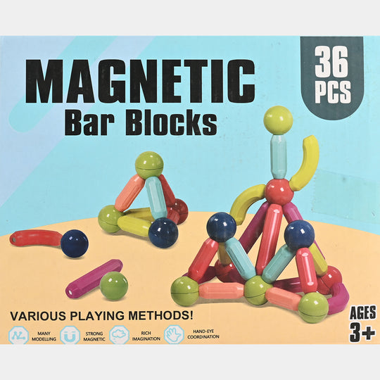 Magnetic Building Stick & Block Toy Set | 36Pcs