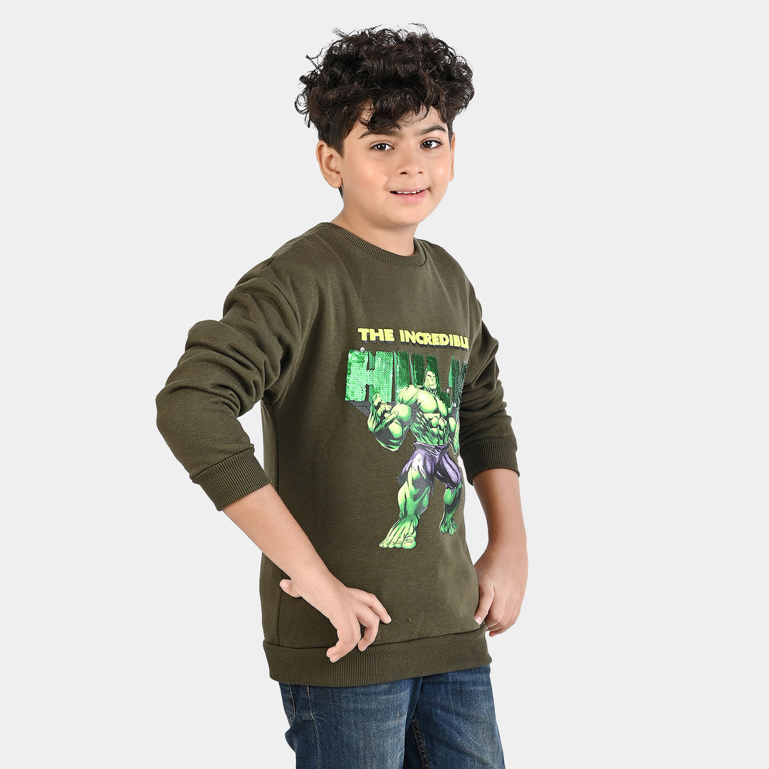 Boys Fleece Sweatshirt (Character) - Olive