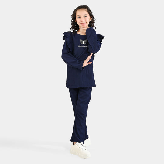 Girls Poly Crinkle 2 Piece KINDNESS IS MAGIC-Blue