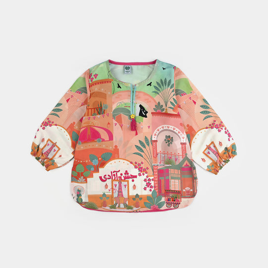 Girls Poly Net Casual Top - Multi