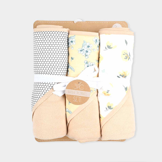 Hooded Wrapping Baby Bath Towel Pack OF 3