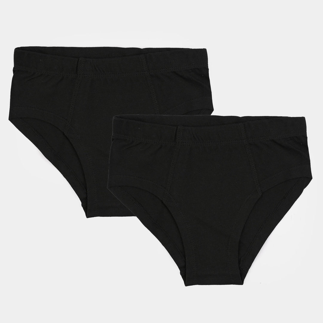 Boys Cotton Jersey Basic Brief Pack of 2 - Black