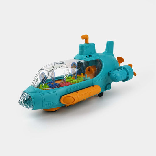 Kids Electric Transparent Gear Submarine Toy