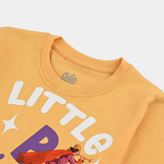 Boys Cotton Jersey T-Shirt Big Believer-Citrus