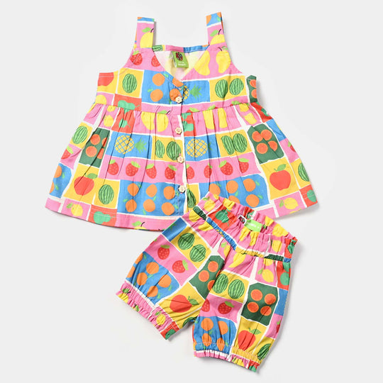 Infant Girl Cotton Mix Fruit 2 PC-Multi