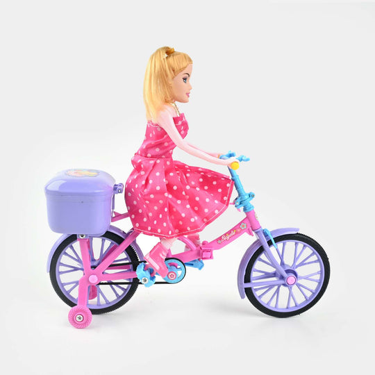 Bicycle Doll Musical Toy for Kids