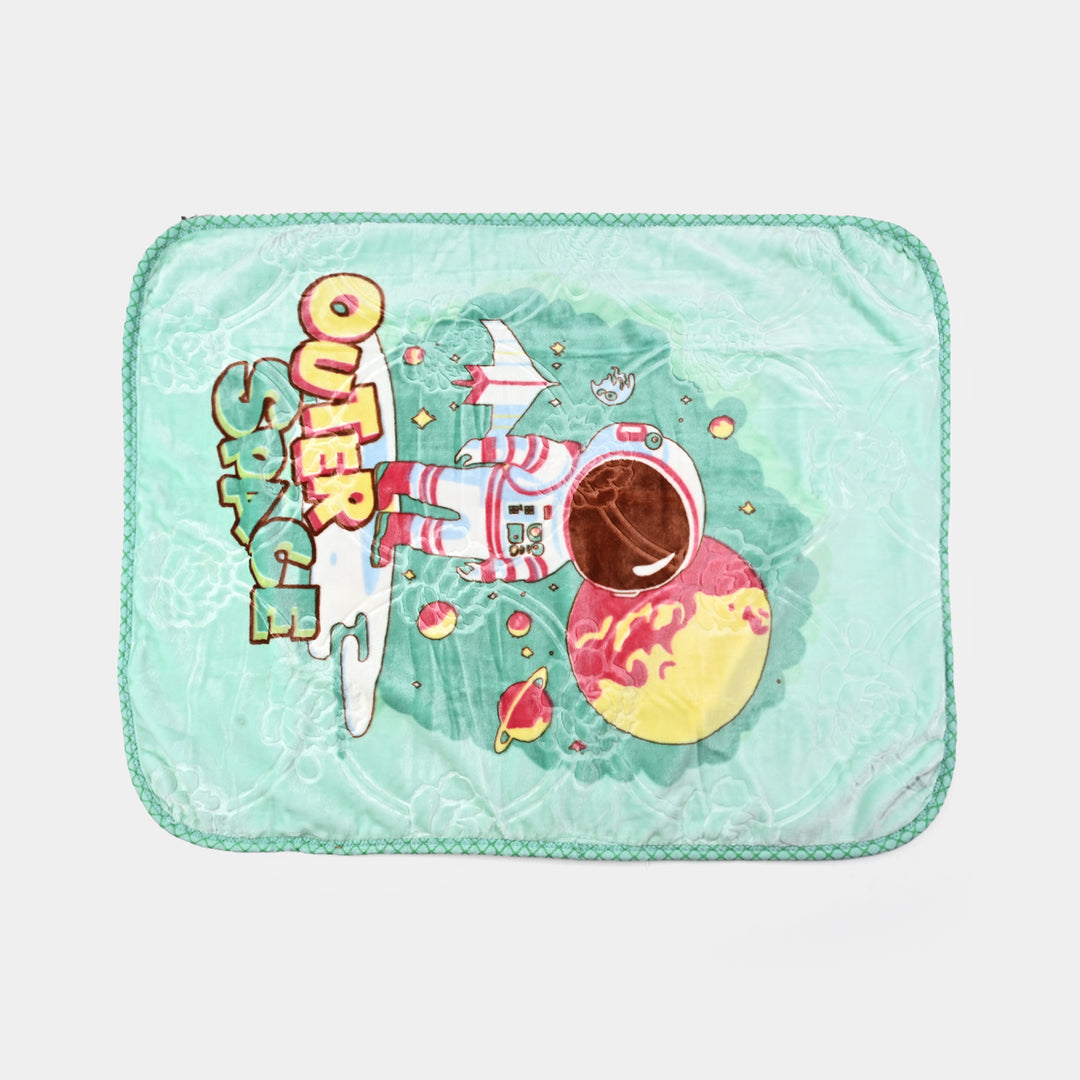 Astronaut Aqua Cotton Blanket - 80 x 110