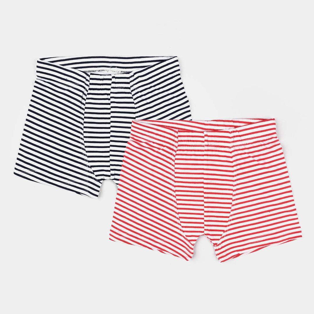 Boys Cotton Jersey Boxer Pack of 2 (Stripes) - Blue/Red