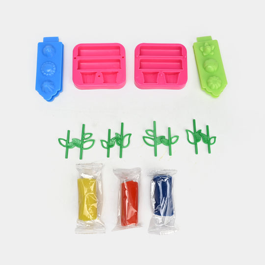 Flower Fun Dough Play Set For Kids