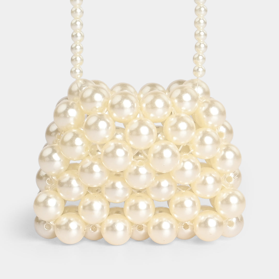 Beaded Cosmetic Shoulder Bag