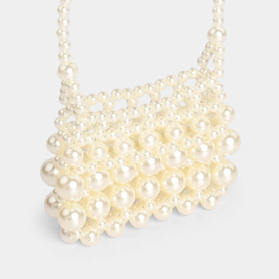 Beaded Cosmetic Shoulder Bag