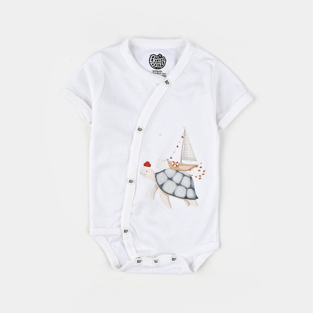 Pack Of 3 Infant Unisex Cotton Cut Design Romper Set